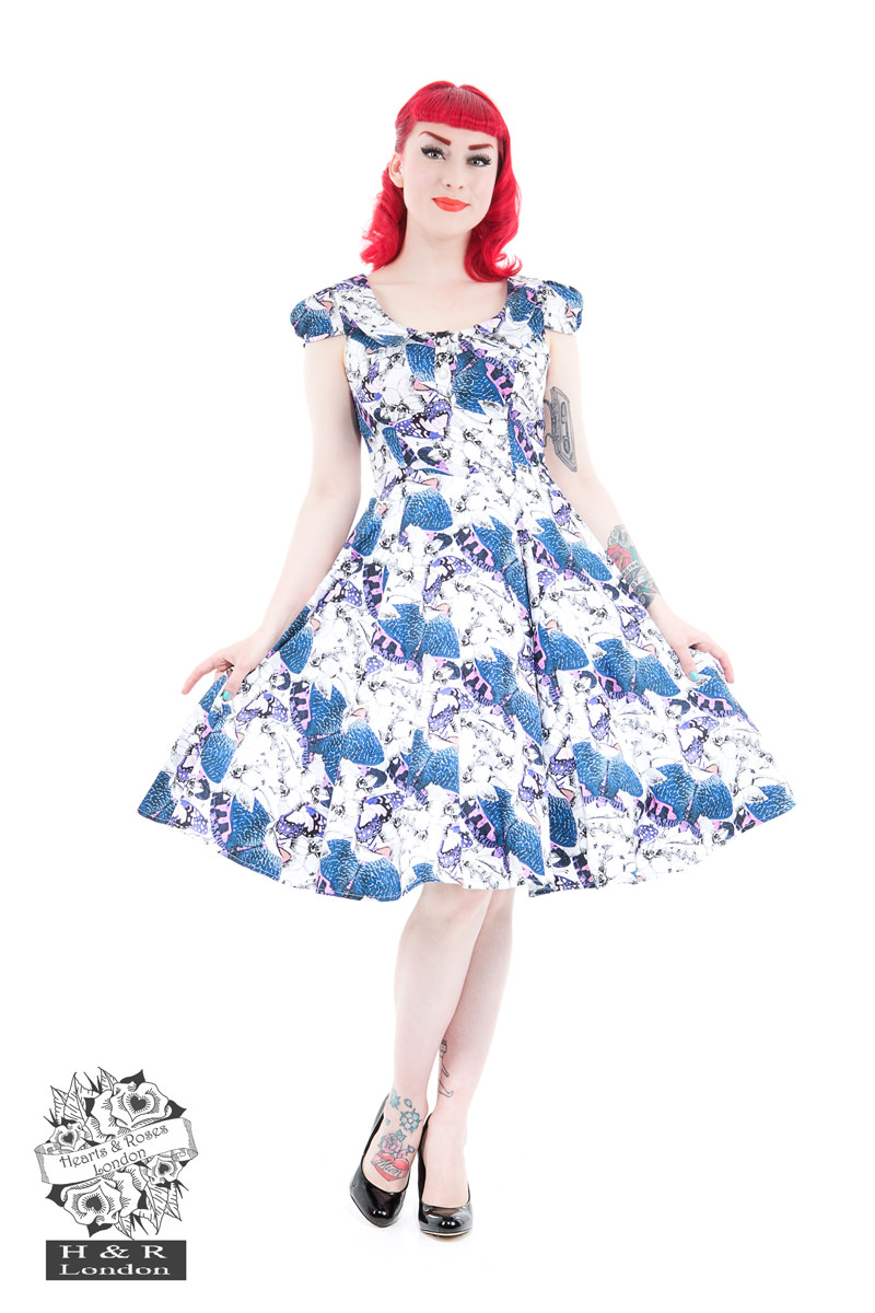 Orthogonia Moth Print Day Dress